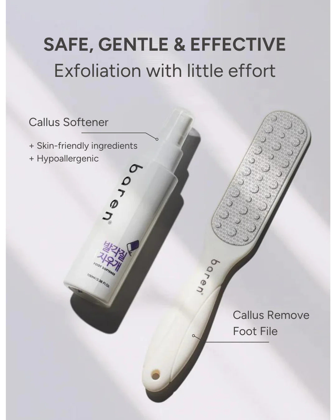 Baren - Foot Callus Eraser Home Set (Mist + Foot File)