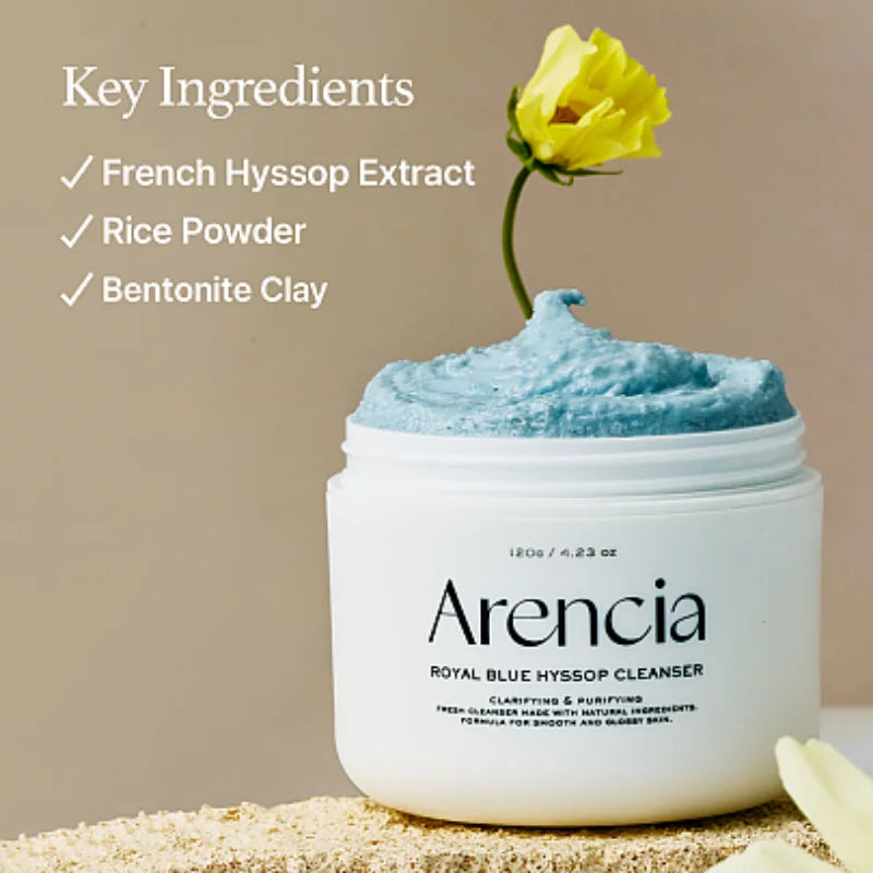 Arencia - Royal Blue Hyssop Rice Mochi Cleanser